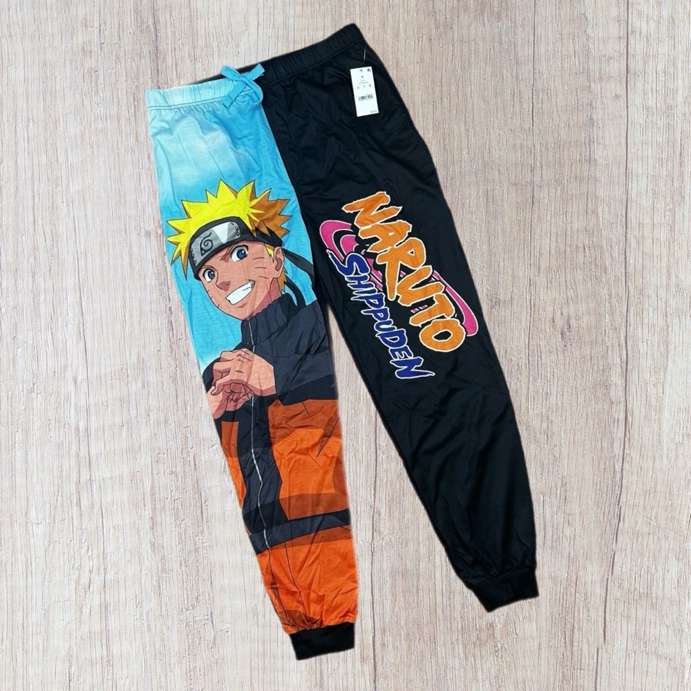 Naruto Shippuden Mens Jogger Pants - Black and Blue